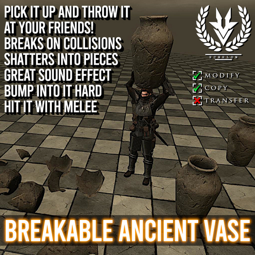 Second Life Marketplace [Echelon] // Breakable Ancient Vase
